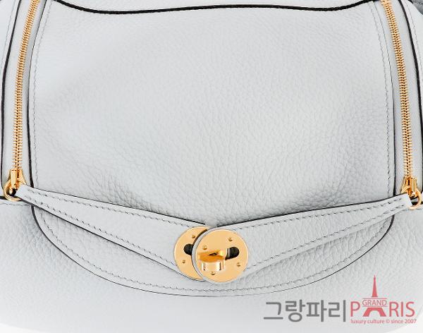 에르메스 린디 26 블루 페일 금장 W