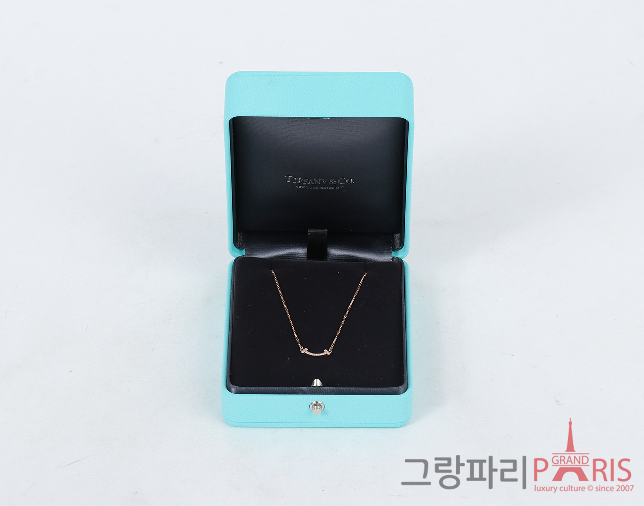 티파니앤코 티파니 T 스마일 펜던트 로즈골드 다이아몬드