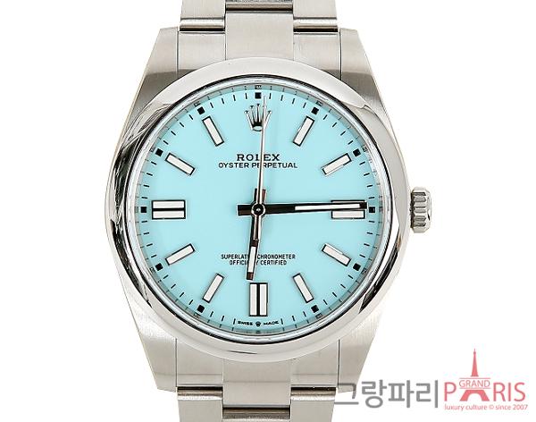 로렉스 오이스터 퍼페추얼 41mm 터콰이즈 블루 124300