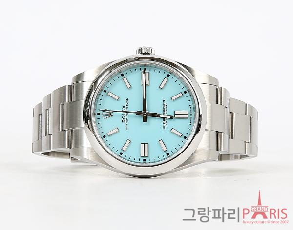 로렉스 오이스터 퍼페추얼 41mm 터콰이즈 블루 124300