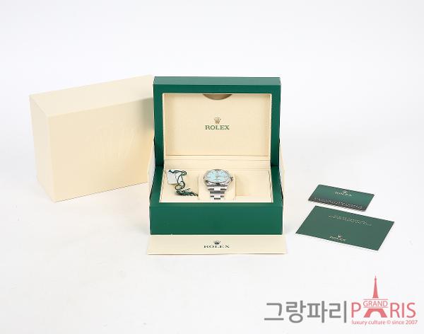 로렉스 오이스터 퍼페추얼 41mm 터콰이즈 블루 124300