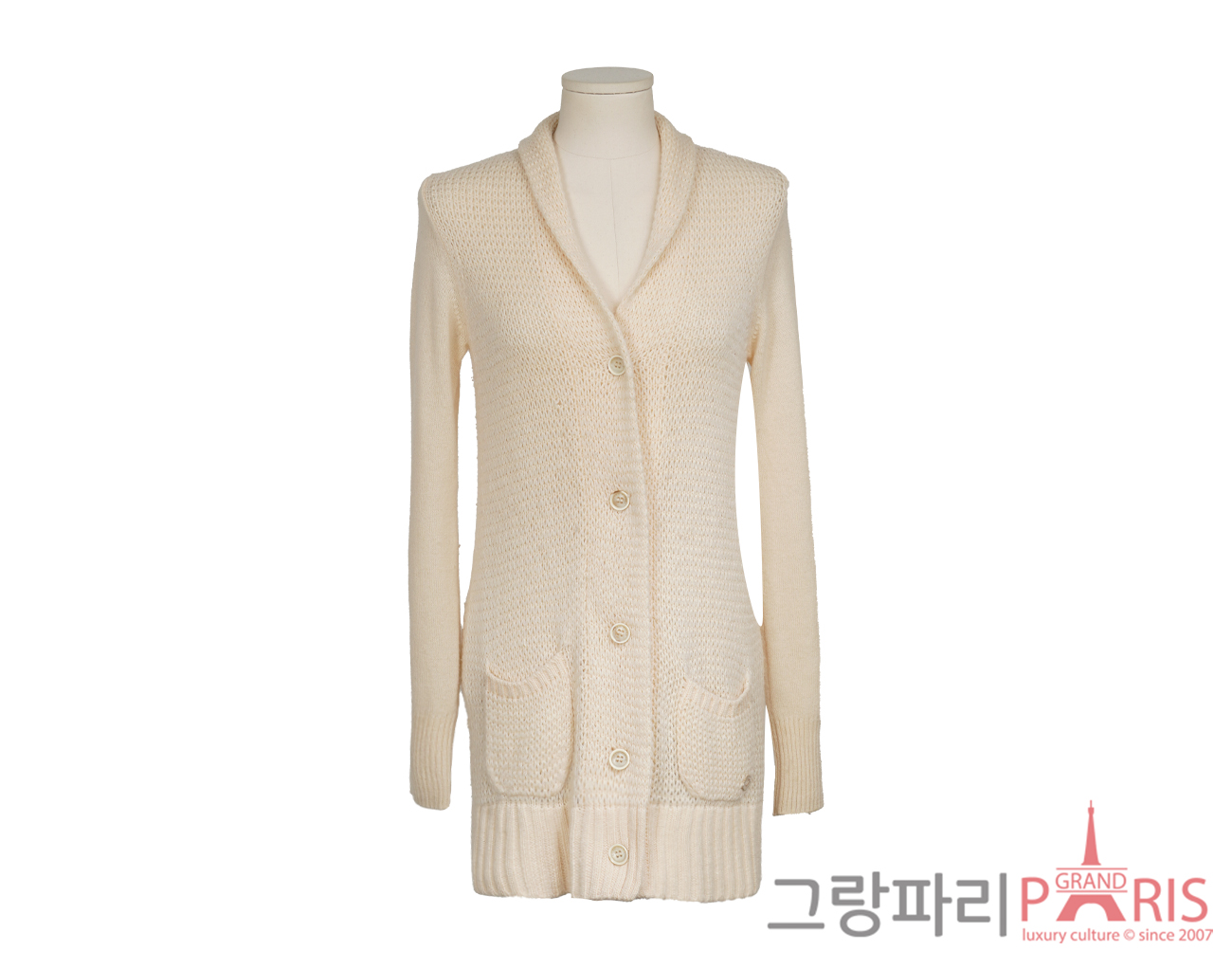 로로피아나 캐시미어 가디건 아이보리 40