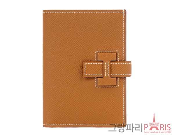 에르메스 뉴 H 빠썽 컴팩트 반지갑 골드 W