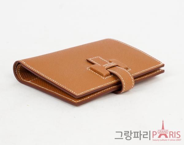 에르메스 뉴 H 빠썽 컴팩트 반지갑 골드 W