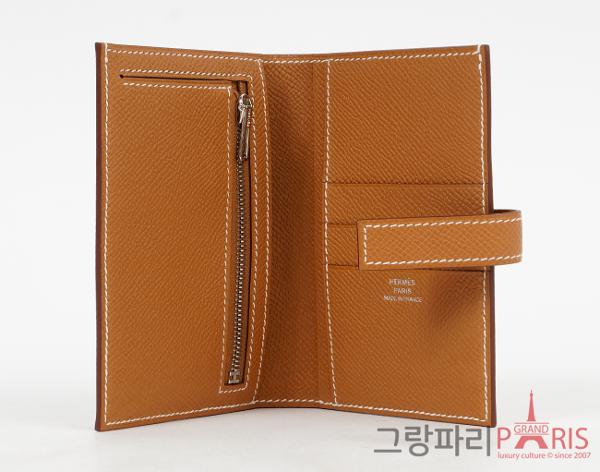 에르메스 뉴 H 빠썽 컴팩트 반지갑 골드 W