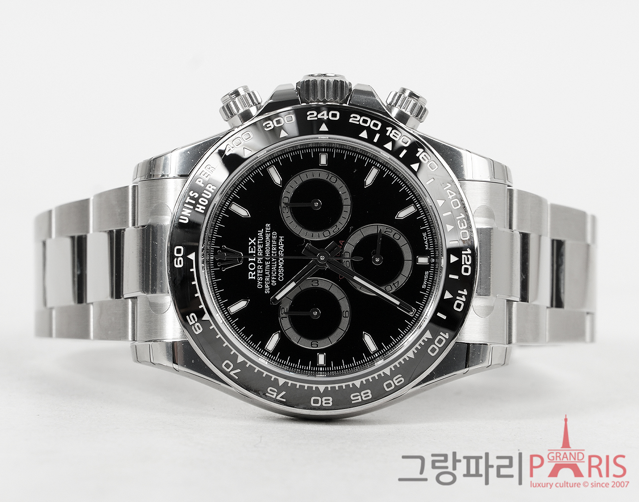 로렉스 데이토나 40mm 스틸 블랙 다이얼 116500LN