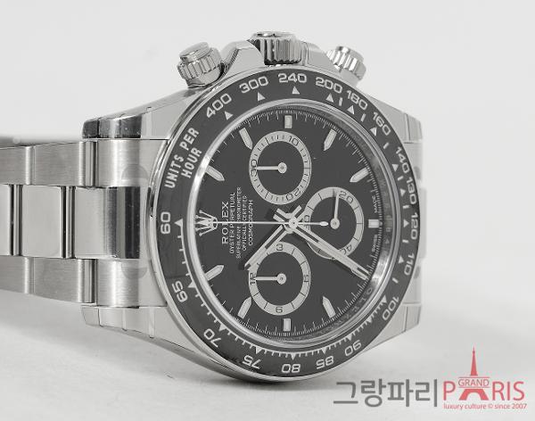 로렉스 데이토나 40mm 스틸 블랙 다이얼 116500LN