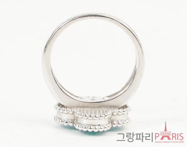 반클리프아펠 빈티지 알함브라 링 화이트골드 터콰이즈 다이아몬드 52