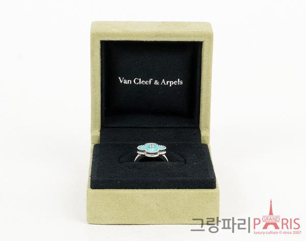 반클리프아펠 빈티지 알함브라 링 화이트골드 터콰이즈 다이아몬드 52