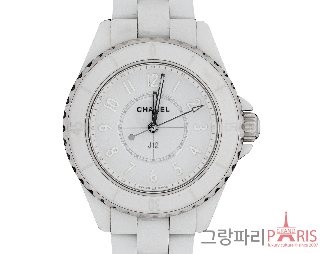 샤넬 J12 팬텀 워치 33mm 화이트 세라믹 H6345