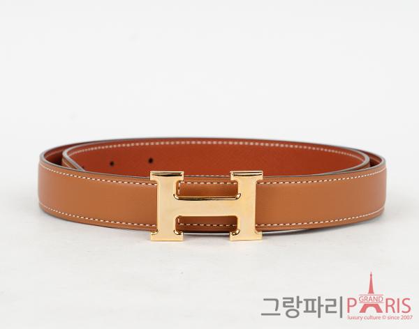 에르메스 미니 H 벨트 리버시블 레더 스트랩 24mm 로즈골드 Set