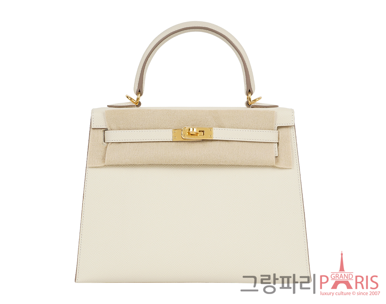 에르메스 셀리에 켈리 25 크레 금장 W