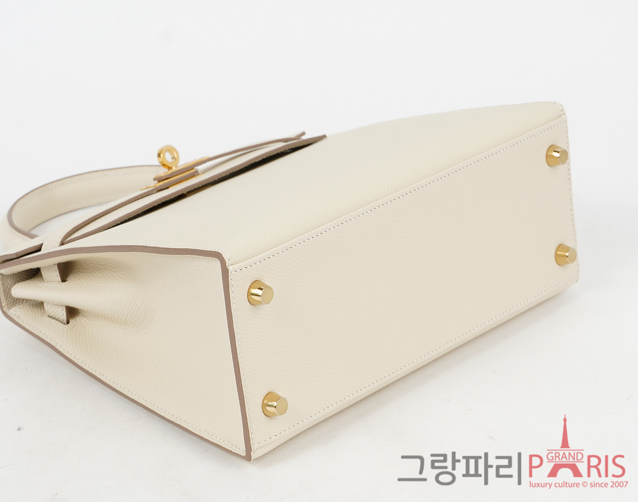 에르메스 셀리에 켈리 25 크레 금장 W