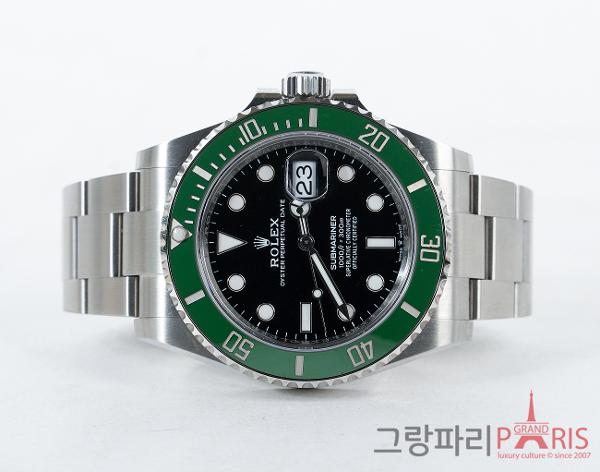 로렉스 서브마리너 스타벅스 41mm 스틸 그린 블랙 다이얼 126610LV