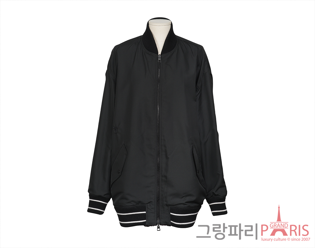 디올 매크로 까나쥬 리버시블 밍크 봄버 재킷 다크 브라운 38