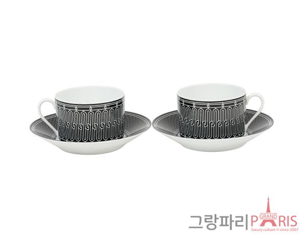 에르메스 H 데코 브렉퍼스트 컵 앤 소서 Set