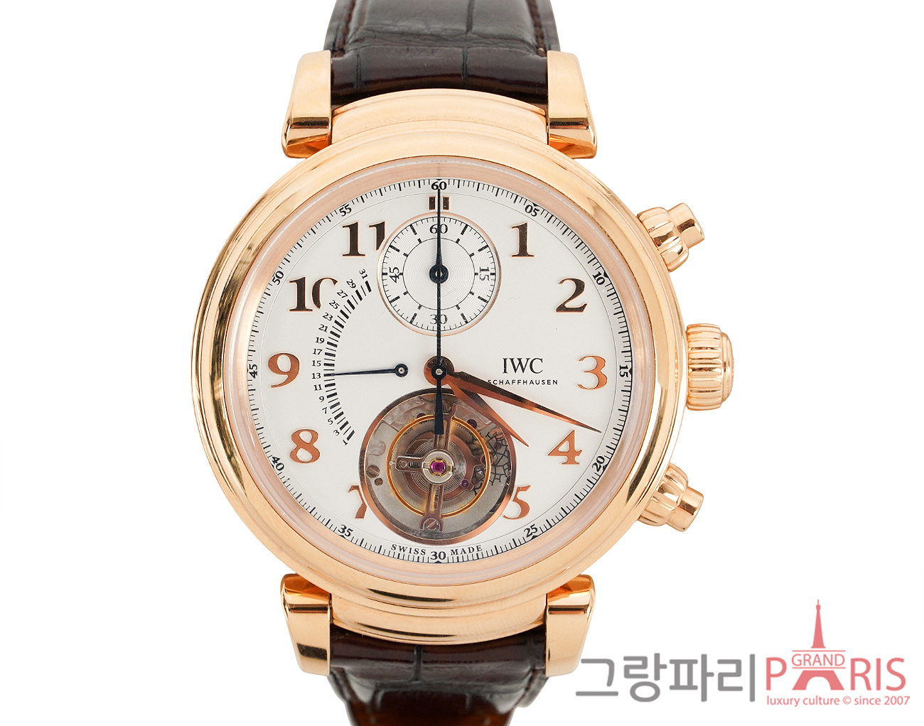 IWC 다빈치 뚜르비옹 레트로그레이드 크로노그래프 44mm 레드골드 IW393101