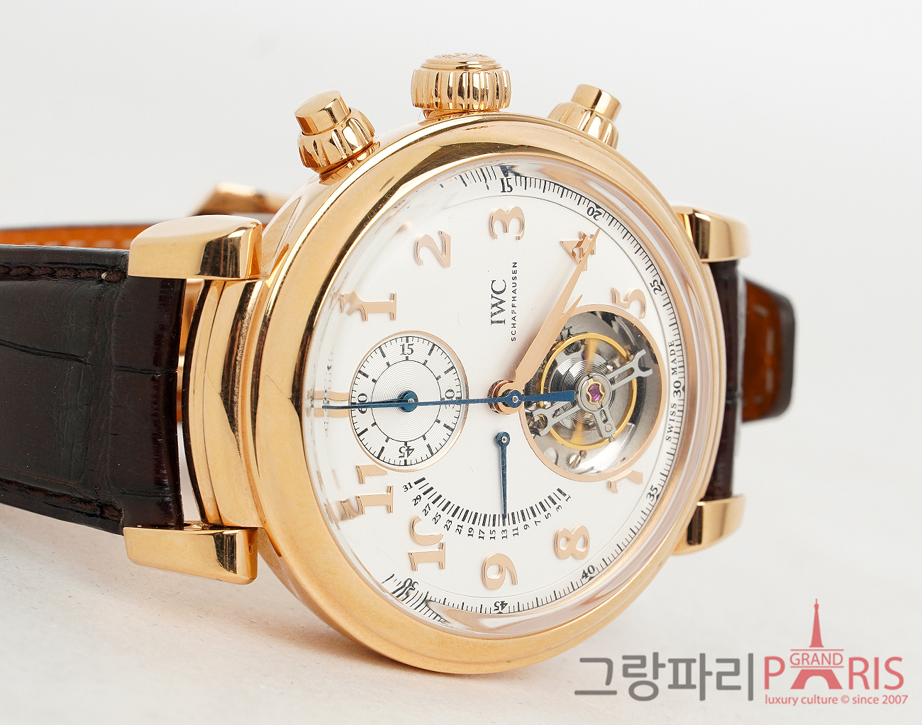 IWC 다빈치 뚜르비옹 레트로그레이드 크로노그래프 44mm 레드골드 IW393101