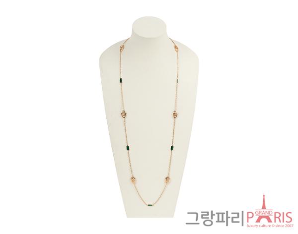 불가리 세르펜티 소투아르 네크리스 로즈골드 말라카이트