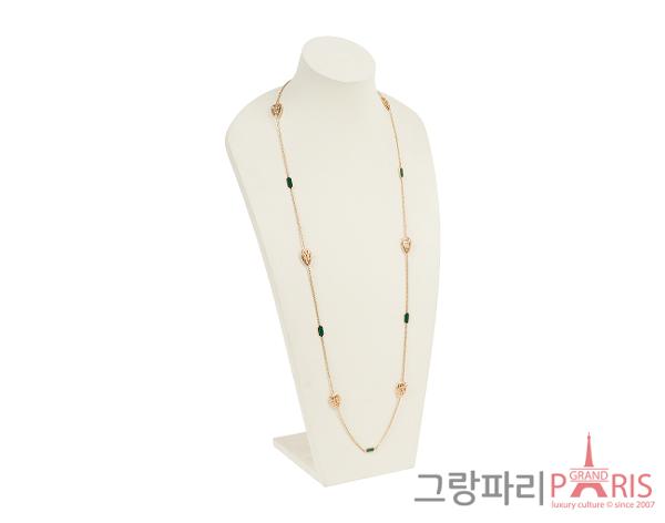 불가리 세르펜티 소투아르 네크리스 로즈골드 말라카이트