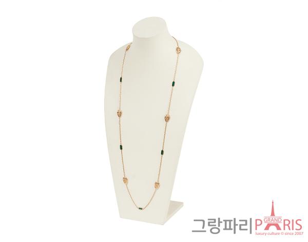 불가리 세르펜티 소투아르 네크리스 로즈골드 말라카이트