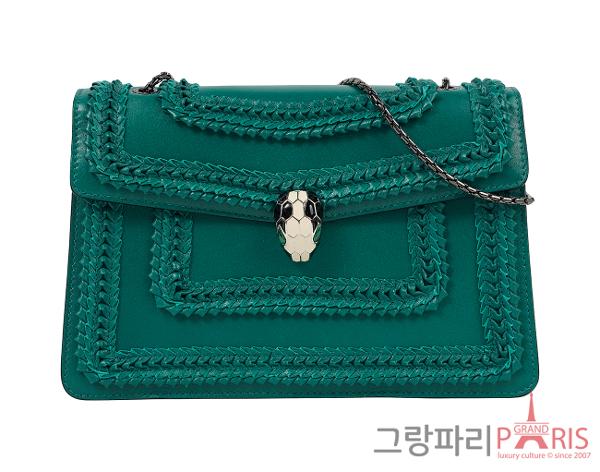 불가리 세르펜티 포에버 숄더백 그린