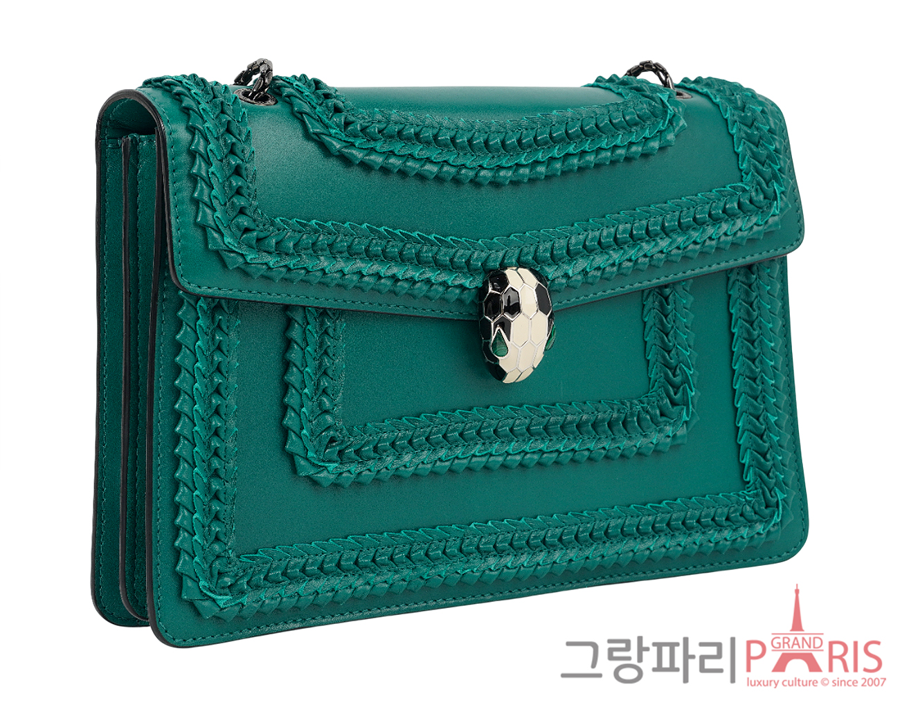 불가리 세르펜티 포에버 숄더백 그린