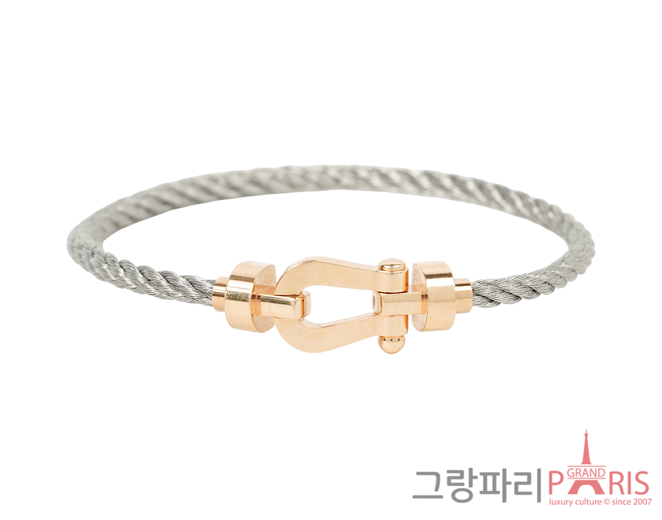 프레드 포스텐 브레이슬릿 M 핑크골드 스테인레스 스틸 케이블 14