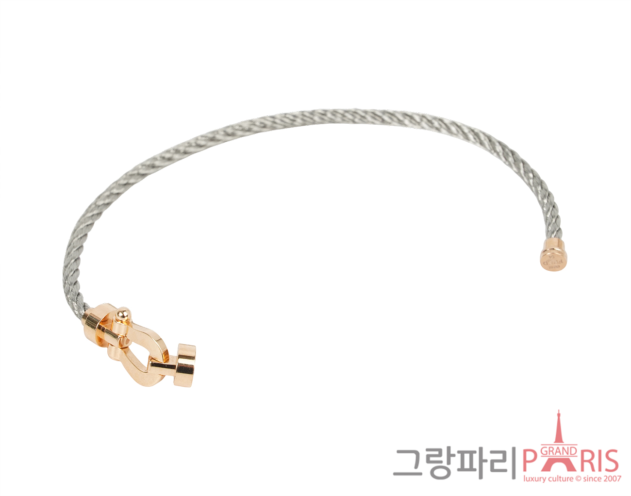 프레드 포스텐 브레이슬릿 M 핑크골드 스테인레스 스틸 케이블 14