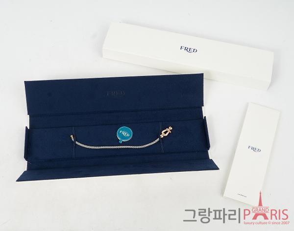 프레드 포스텐 브레이슬릿 M 핑크골드 스테인레스 스틸 케이블 14