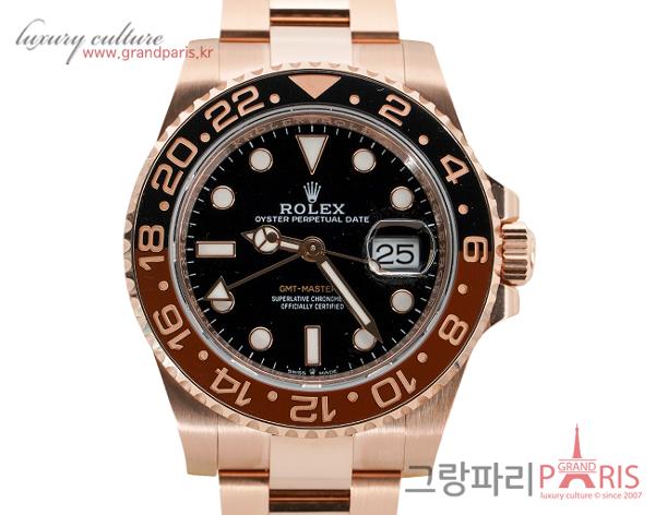 로렉스 GMT 마스터 II 40mm 로즈골드 126715CHNR