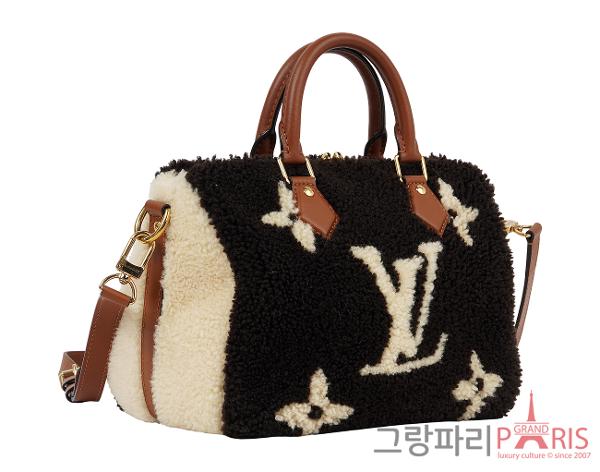 루이비통 LV 스키 코지그램 스피디 반둘리에 25 초콜릿 크림