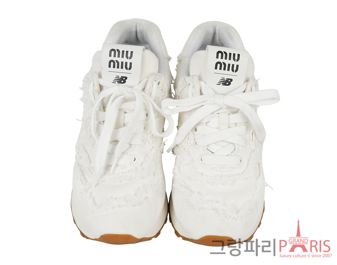 미우미우 X 뉴발란스 574 데님 화이트 37