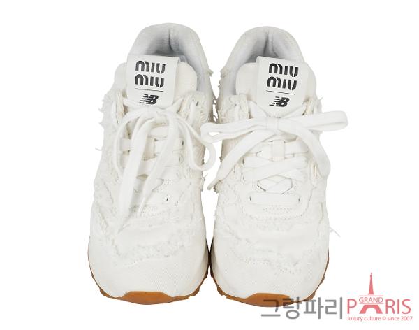 미우미우 X 뉴발란스 574 데님 화이트 37