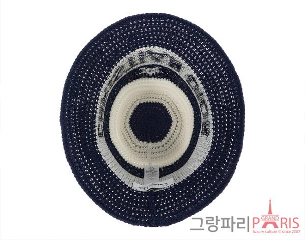 디올 D 튤립 메쉬 클로슈 블루 화이트 S