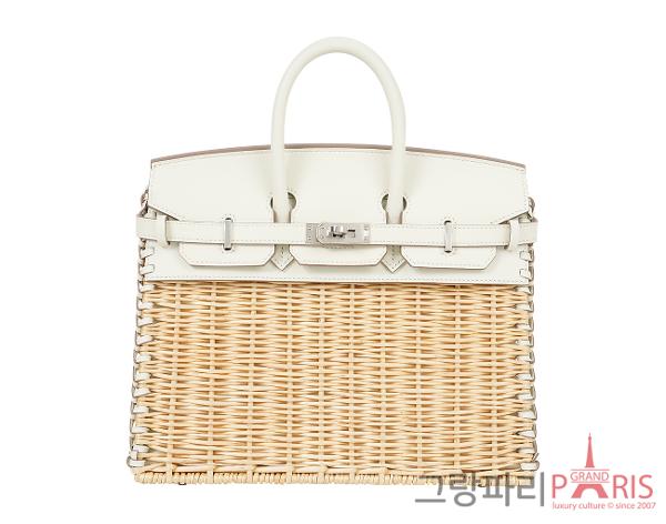 에르메스 피크닉 벌킨 25 머쉬룸 은장 B