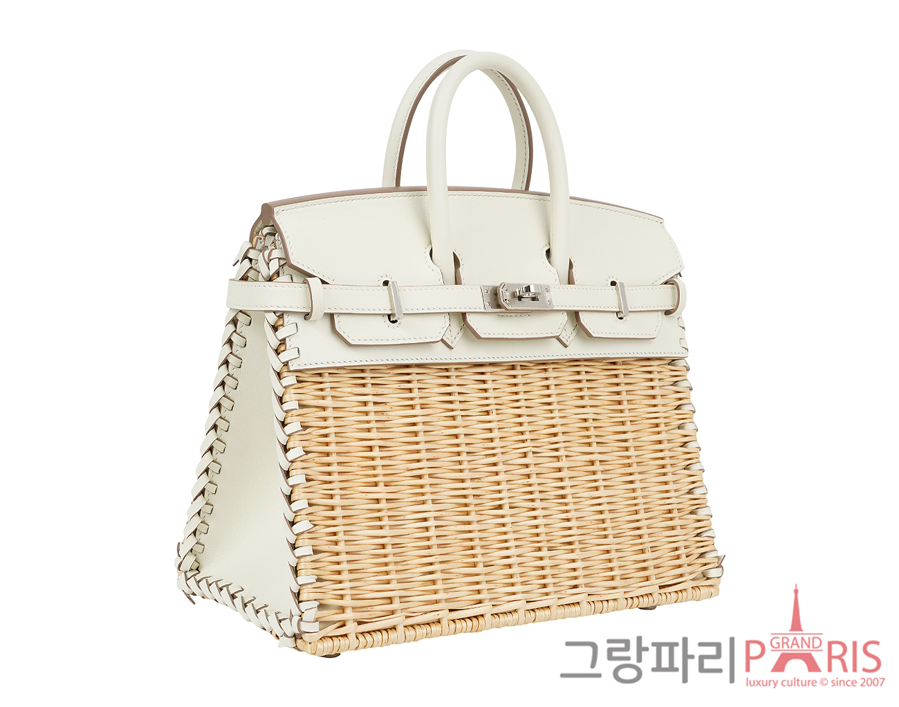 에르메스 피크닉 벌킨 25 머쉬룸 은장 B