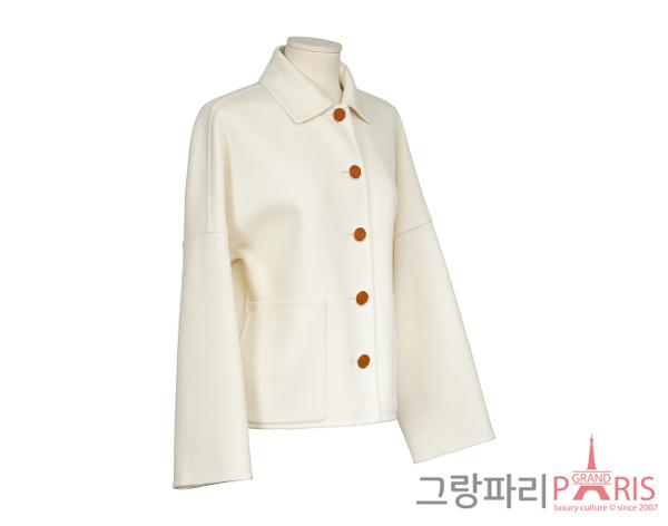 에르메스 캐시미어 재킷 블랑 내추럴 36