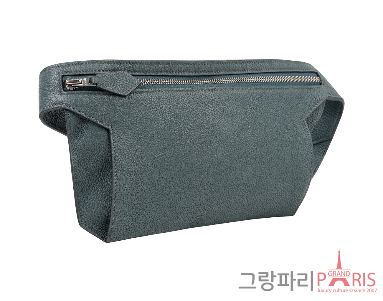 에르메스 울트라플라 크로스 벨트백 블루 오라주 은장 Z