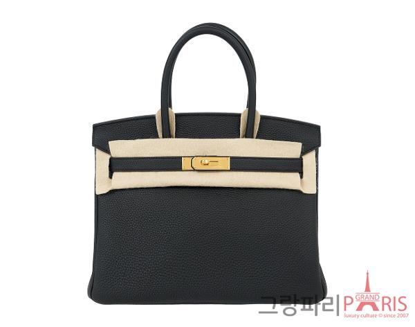 에르메스 벌킨 30 블랙 금장 W