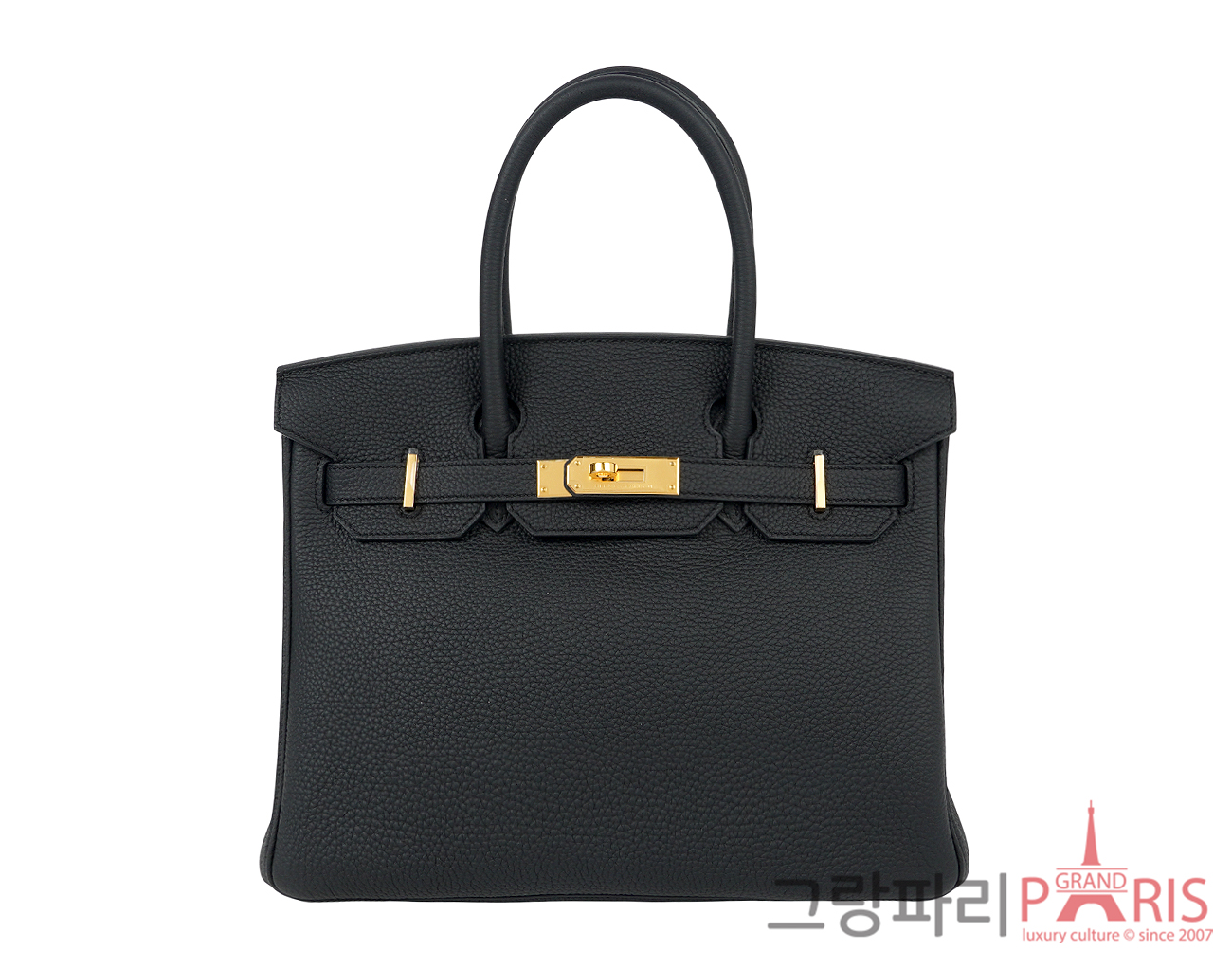 에르메스 벌킨 30 블랙 금장 W