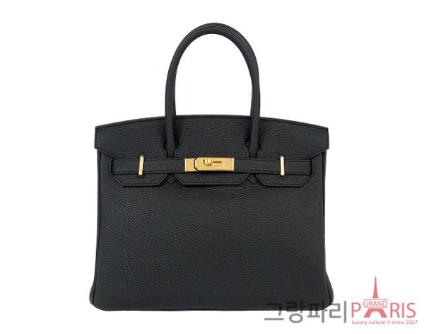 에르메스 벌킨 30 블랙 금장 W