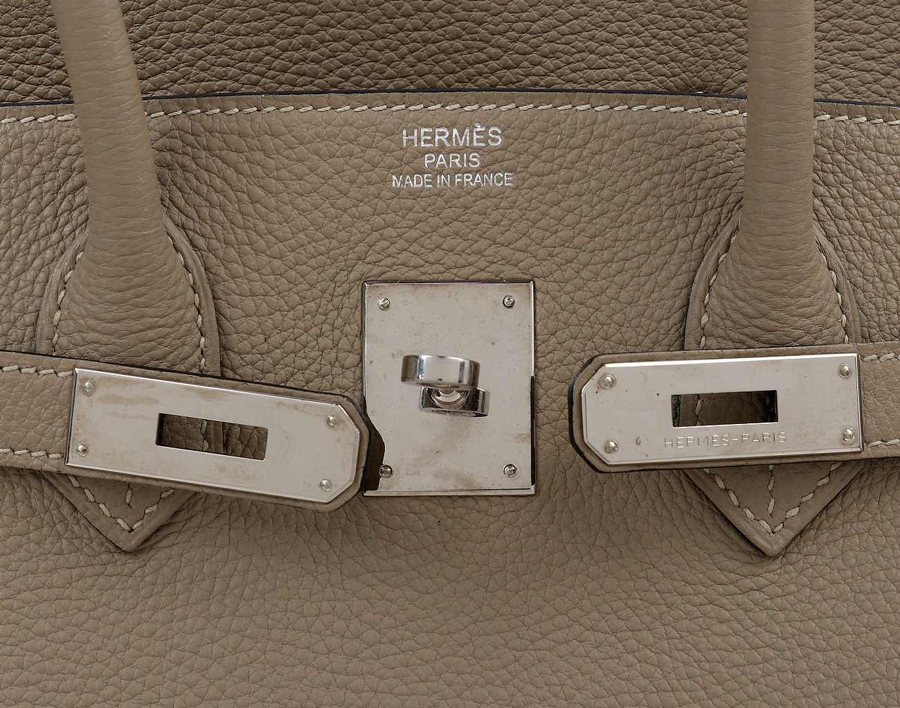 에르메스 벌킨 35 그리스 아스팔트 은장 O