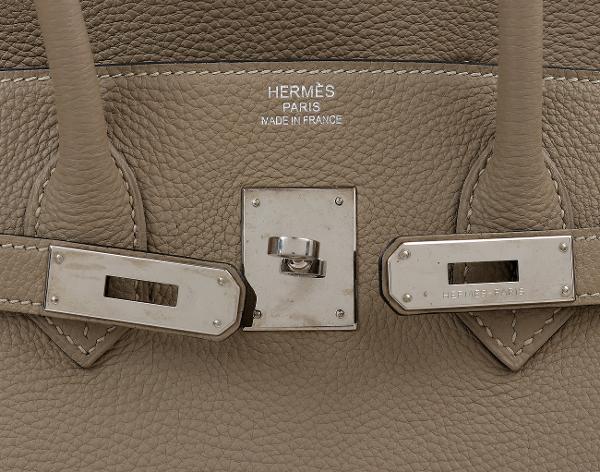 에르메스 벌킨 35 그리스 아스팔트 은장 O