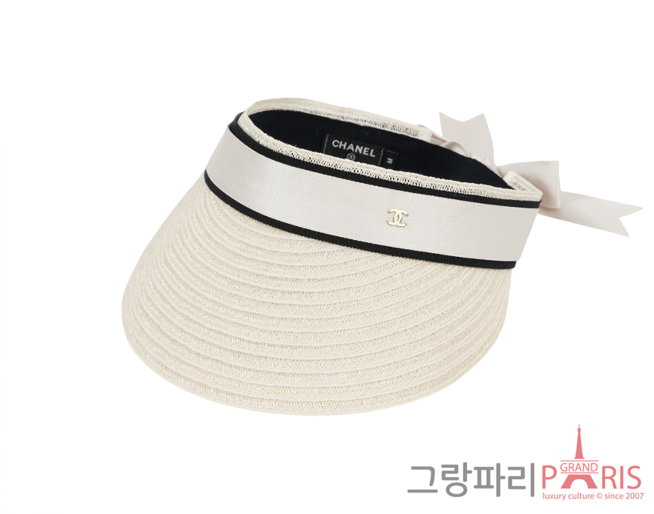 샤넬 CC 썬 바이저 화이트 M