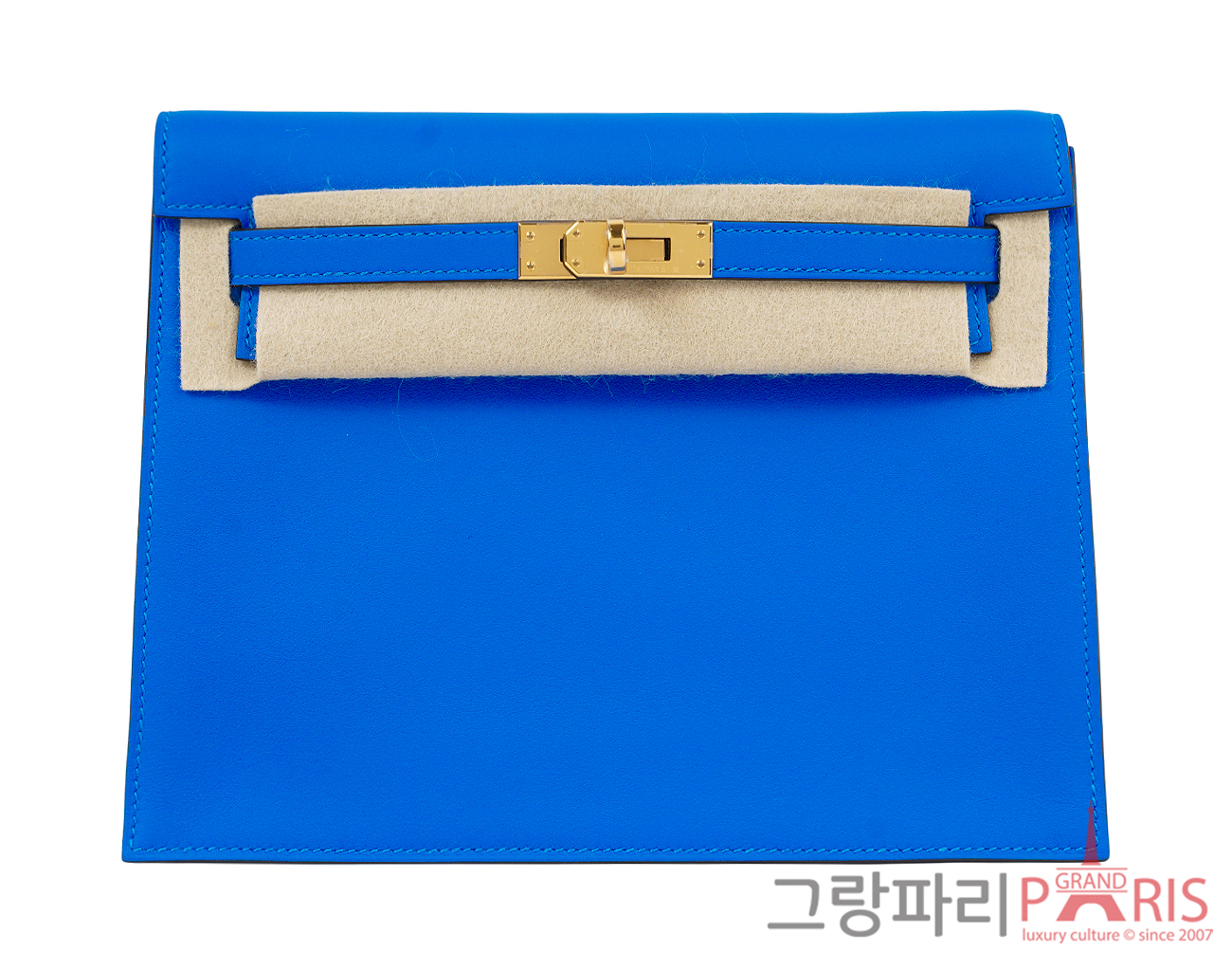 에르메스 켈리단스 뉴 블루 하이드라 금장 W