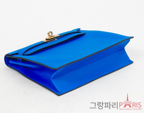 에르메스 켈리단스 뉴 블루 하이드라 금장 W