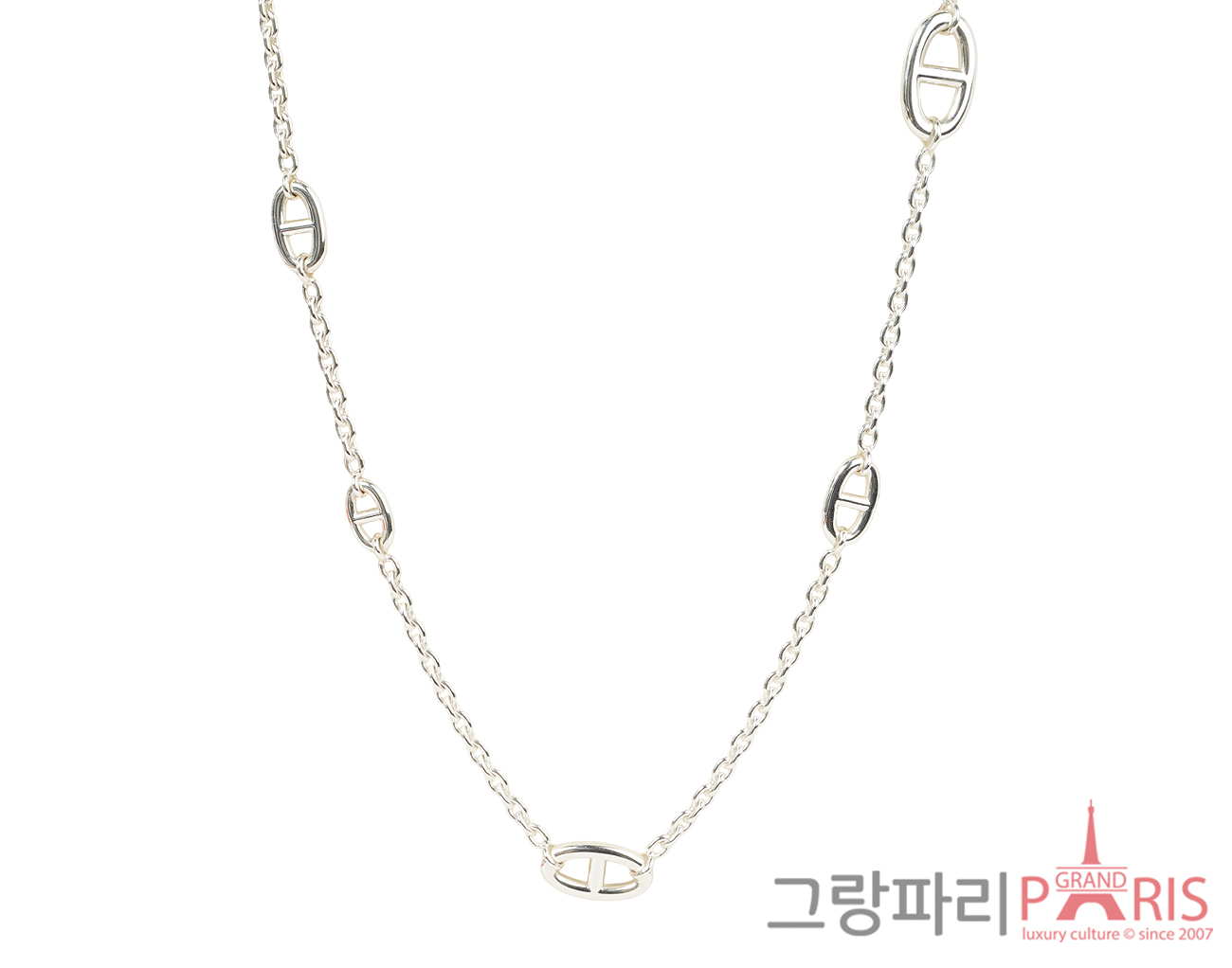에르메스 파랑돌 롱 네크리스 120 실버