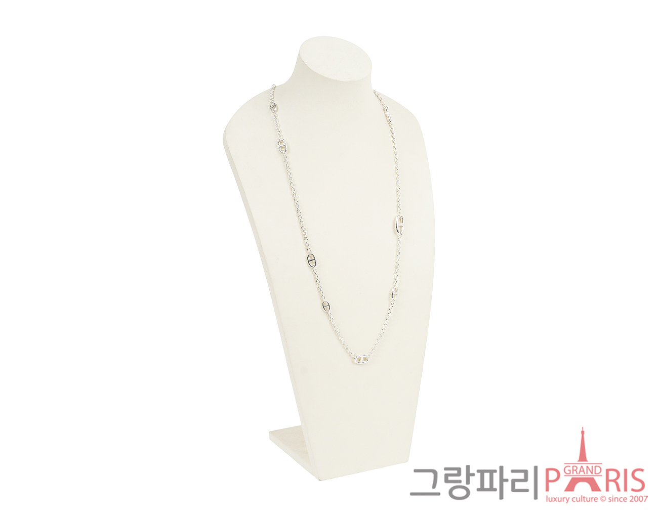 에르메스 파랑돌 롱 네크리스 120 실버