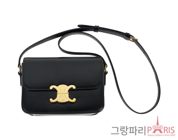 셀린느 트리옹프 백 틴 블랙 금장
